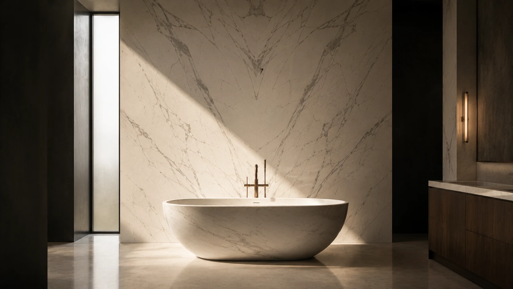 Jasmine White marble vanity